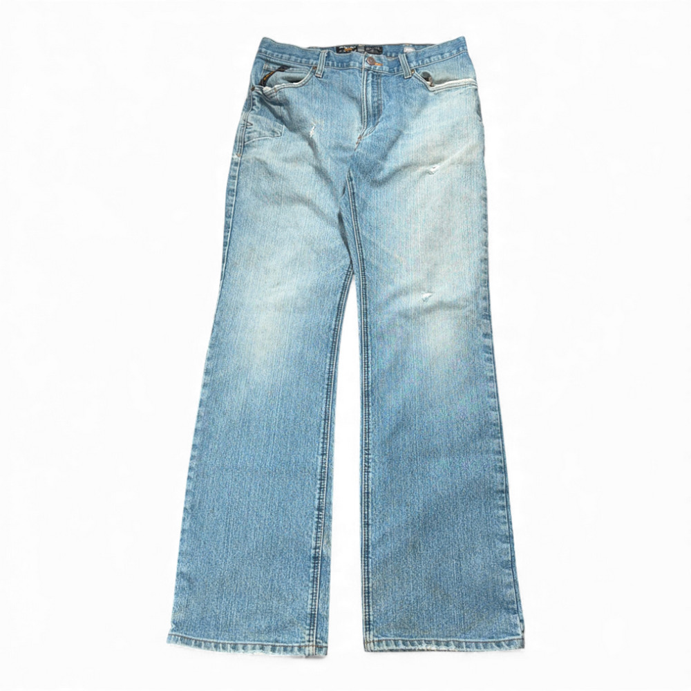 Ariat Jeans Mens 34x35 Blue Rebar M4 Bootcut Relaxed Medium Wash Denim Workwear